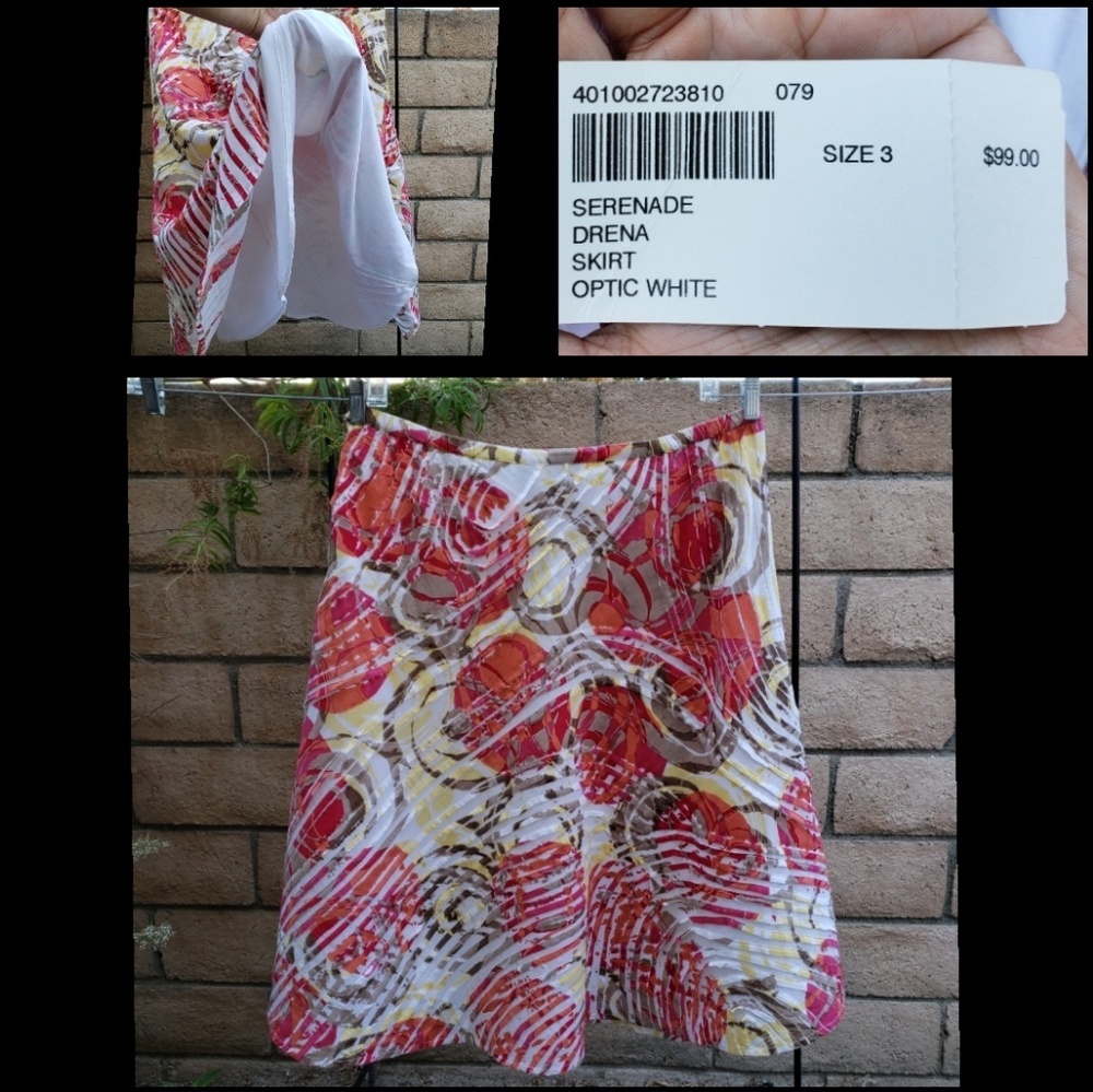 New $99 women CHICO'S cotton skirt 3 XL / 16
